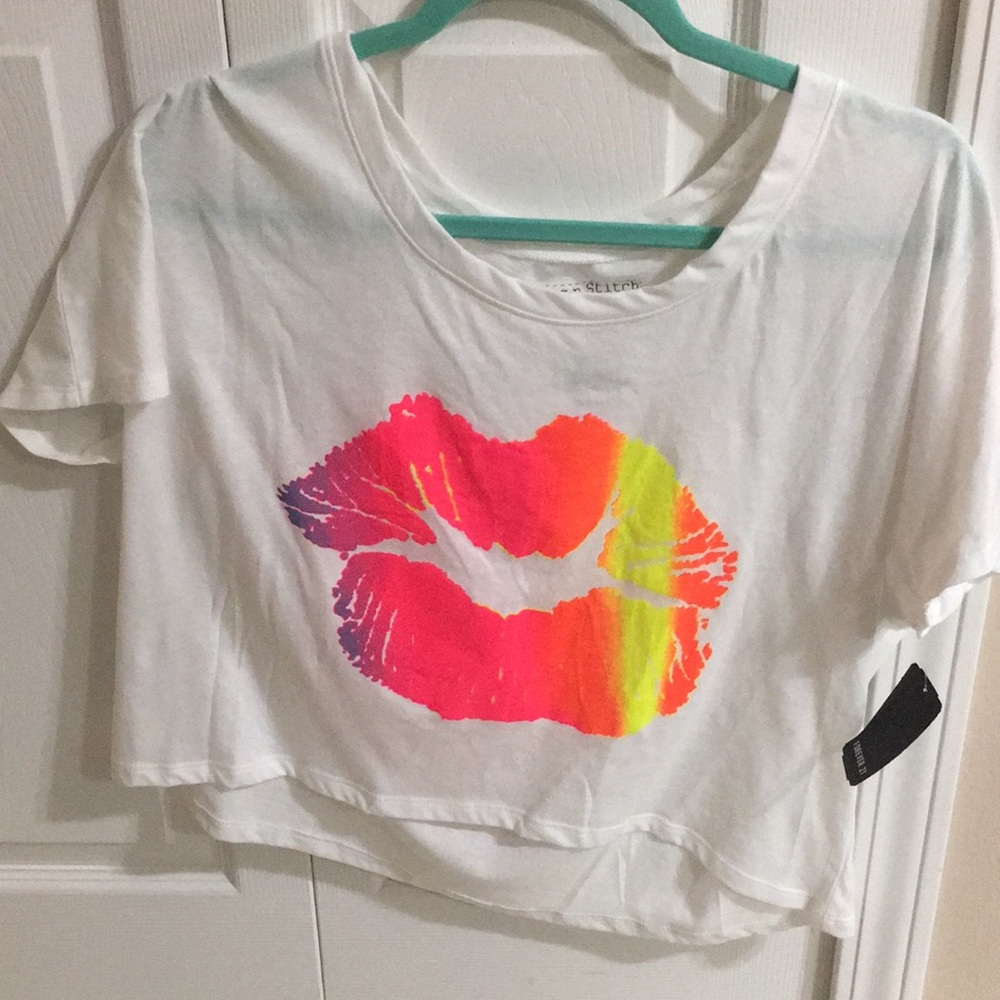 Forever 21 New With Tags White Crop Top- Size L